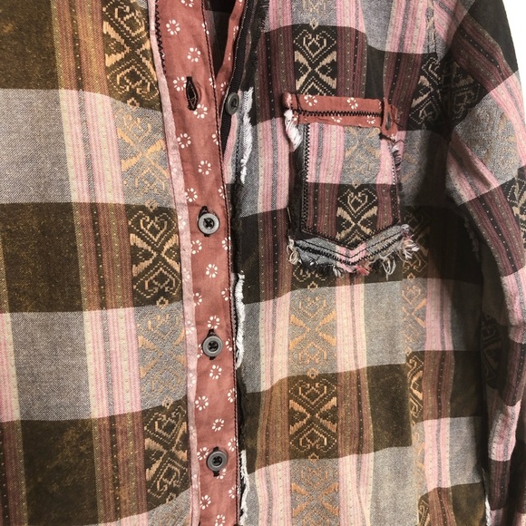 Free People We The Free patchwork button down shirt - Picture 4 of 10